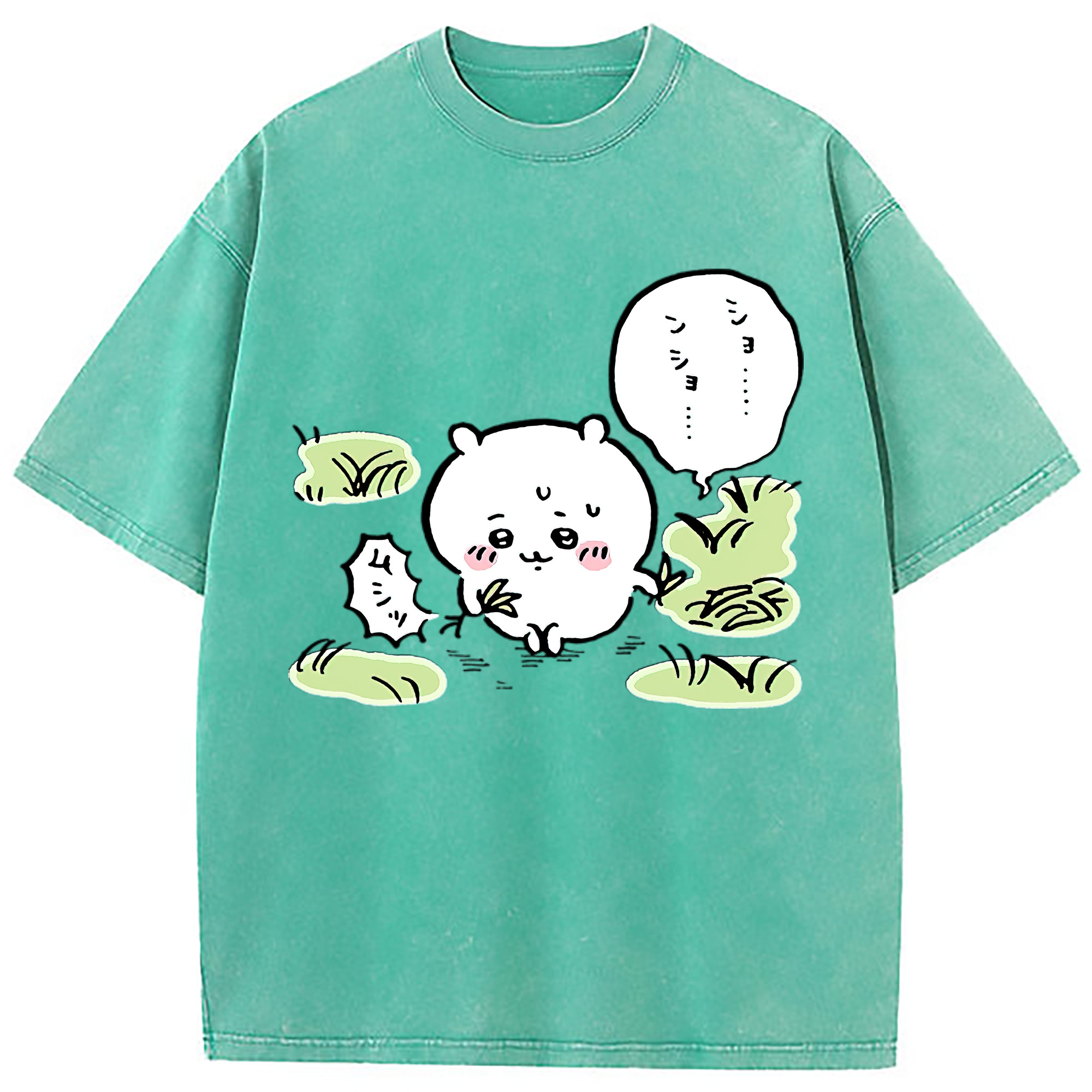 （画像用） ちいかわ ちいかわ Chii-kawa chiikawa 綿100% ヴィンテージ風 半袖Tシャツ（フロントプリント）